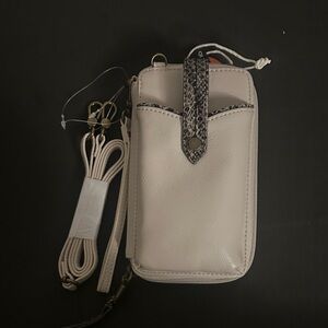 The Sak White Crossbody Bag with Snakeskin Accent